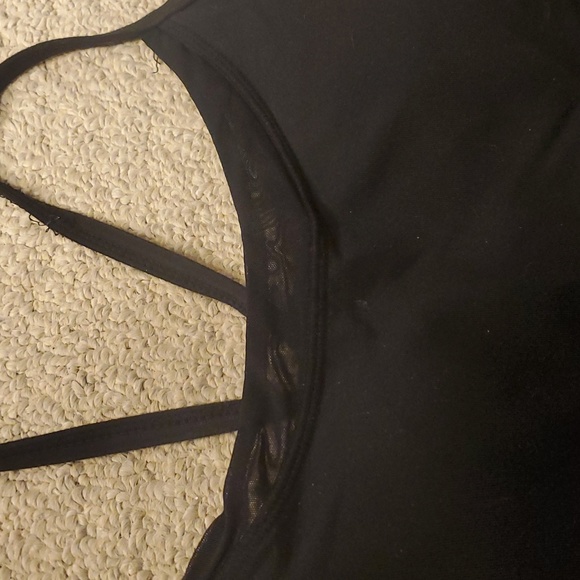 SOLD Size 8 Black Lululemon Power Y Tank with mesh neckline. - Picture 3 of 11